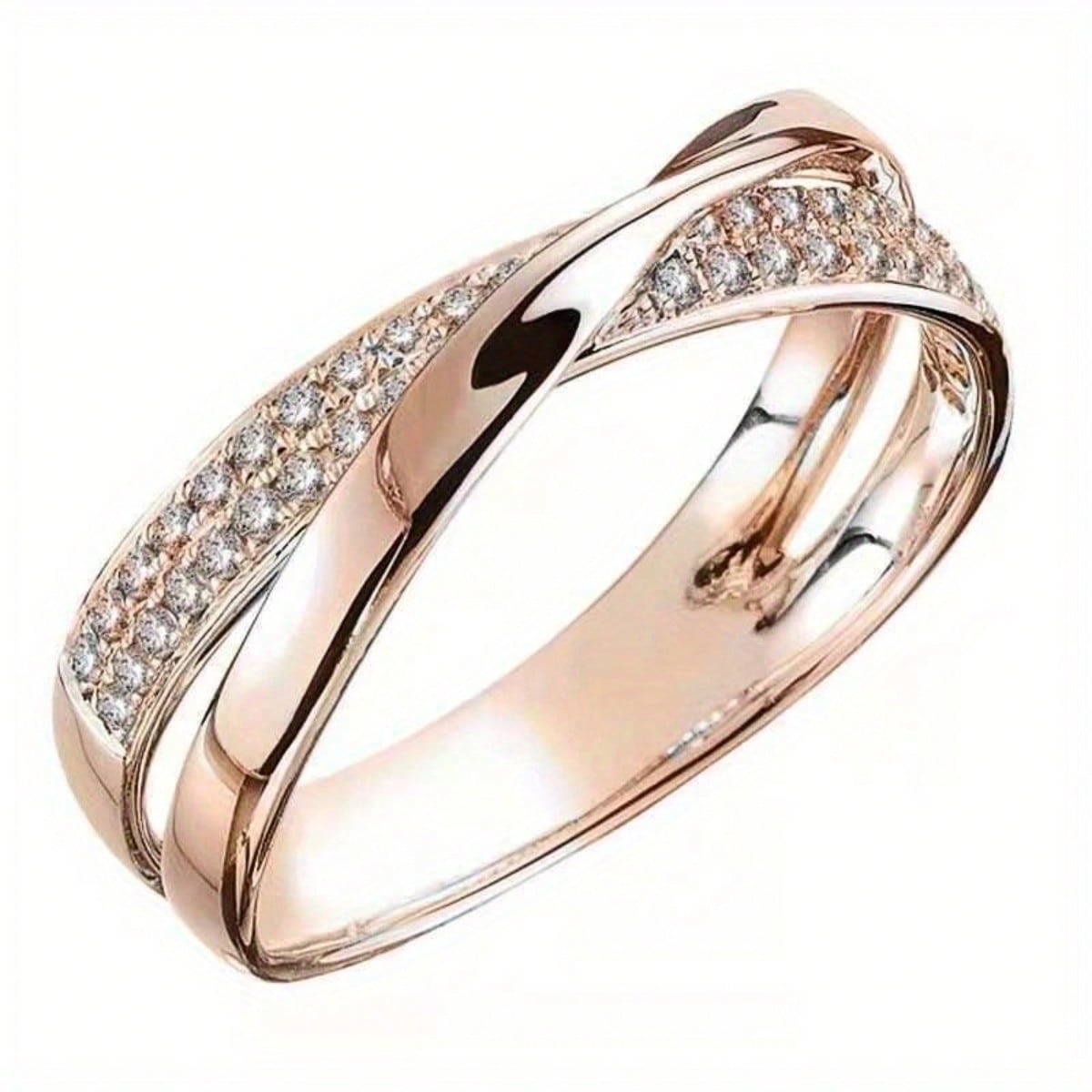 1pc Simple Cross Inlaid Synthetic Zircon Ring, Fashionable, Multifunctional, Exquisite, Personalized 11 рожевий колір золота
1pc Simple Cross Inlaid Synthetic Zircon Ring, Fashionable, Multifunctional, Exquisite, Personalized 11 рожевий колір золота