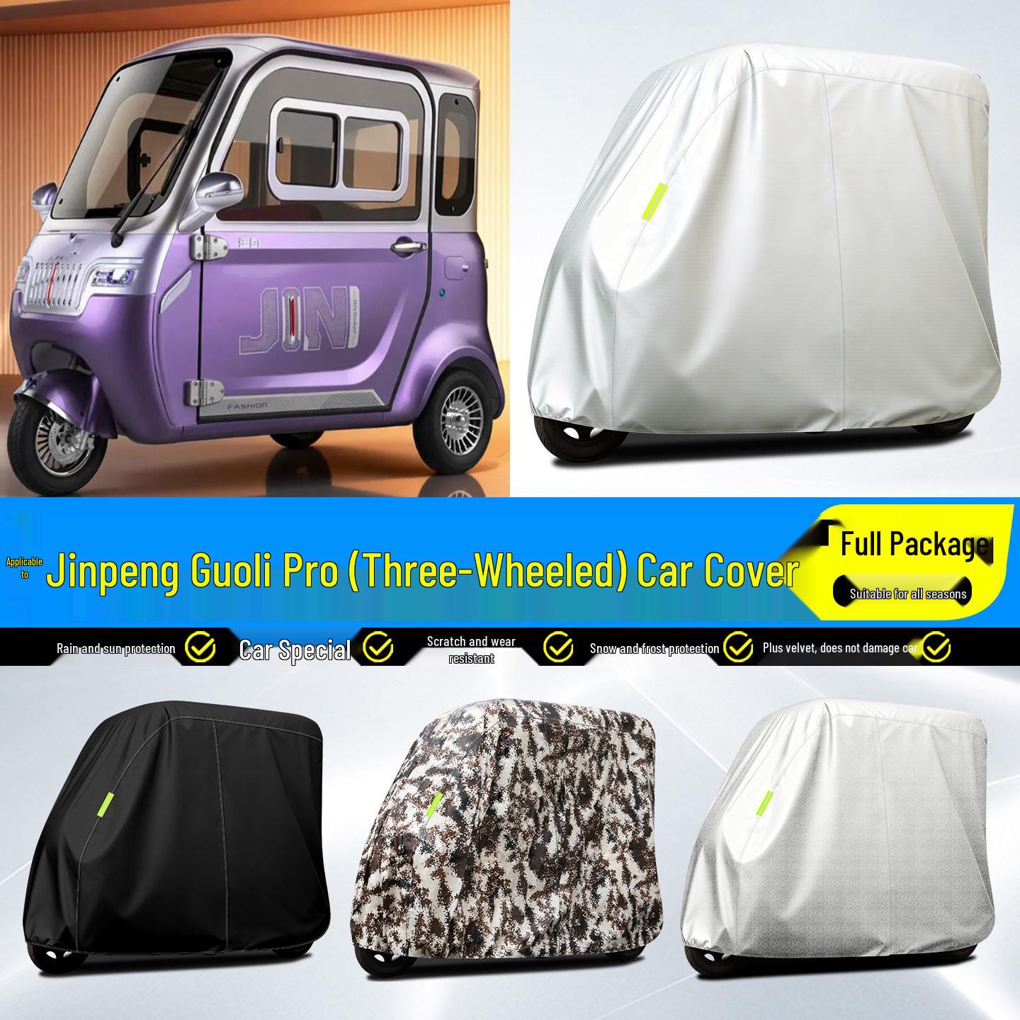 JINPENG Guoli Pro Electric Tricycle Rain and Sun Canopy Cover - Weatherproof Decorative Accessory Full Cover Tricycle Coat Aluminum Silver Grid
JINPENG Guoli Pro Electric Tricycle Rain and Sun Canopy Cover - Weatherproof Decorative Accessory Full Cover Tricycle Coat Aluminum Silver Grid