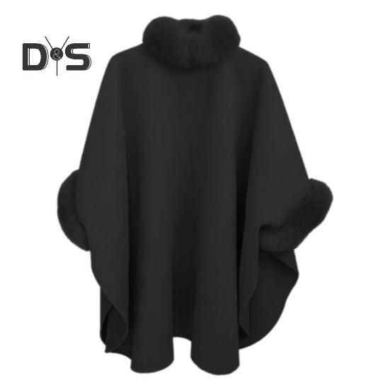 Женское зимнее пальто-накидка с рукавами «летучая мышь» Толстая шаль Свободный воротник-стойка Однотонный декор из искусственного меха Теплая повседневная одежда для работы и отдыха на открытом воздухе Пончо 3XL чёрный
Женское зимнее пальто-накидка с рукавами «летучая мышь» Толстая шаль Свободный воротник-стойка Однотонный декор из искусственного меха Теплая повседневная одежда для работы и отдыха на открытом воздухе Пончо 3XL чёрный