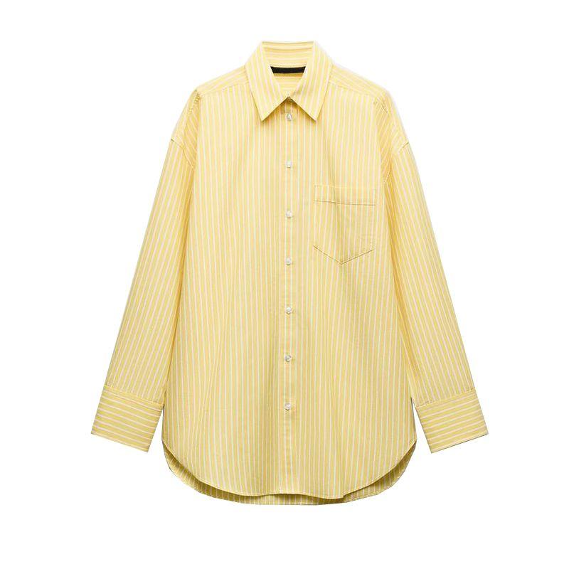 Spring New Lapel Long Sleeves Stripes Loose Shirt 3217253 Pajamas Style Pants 6929414 Top L
Spring New Lapel Long Sleeves Stripes Loose Shirt 3217253 Pajamas Style Pants 6929414 Top L