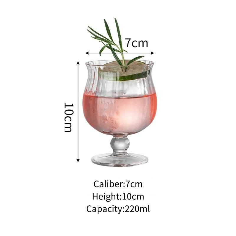 Creative Cocktail Glasses Cup Striped Brandy Glass Cups Mulled Wine Glass Cups Tall Fruit Wine Glasses Cup Bar Accessories 220ml
Creative Cocktail Glasses Cup Striped Brandy Glass Cups Mulled Wine Glass Cups Tall Fruit Wine Glasses Cup Bar Accessories 220ml