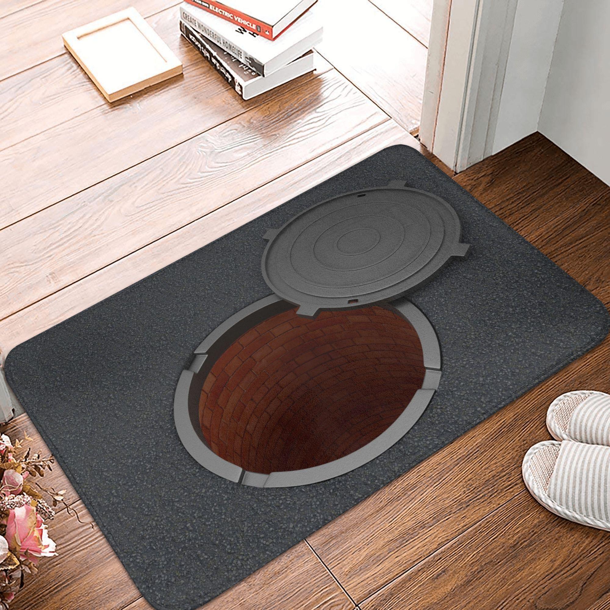 Flannel Printed Manhole Cover Rug 3D Sewer Opening Door Mat For Home Decor Funny Anti Slip Floor Mat With Realistic Urban Design 40x60cm
Flannel Printed Manhole Cover Rug 3D Sewer Opening Door Mat For Home Decor Funny Anti Slip Floor Mat With Realistic Urban Design 40x60cm