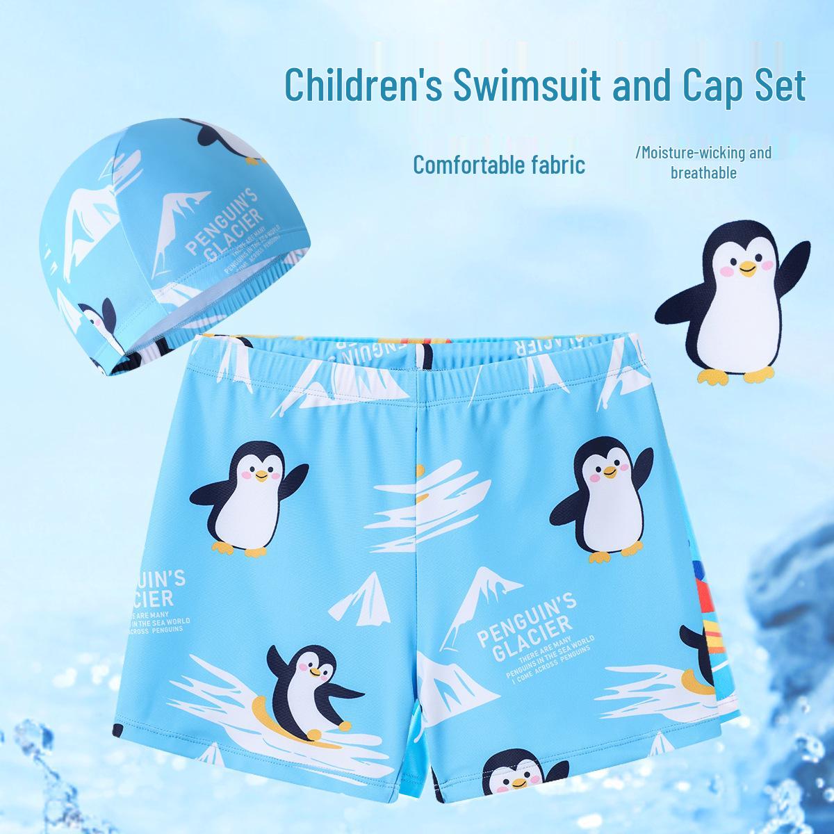 Boys Cartoon Swim Trunks & Cap Set: Toddler Beach Shorts & Swim Gear 2XL (Recommended 40-48 jin)
Boys Cartoon Swim Trunks & Cap Set: Toddler Beach Shorts & Swim Gear 2XL (Recommended 40-48 jin)