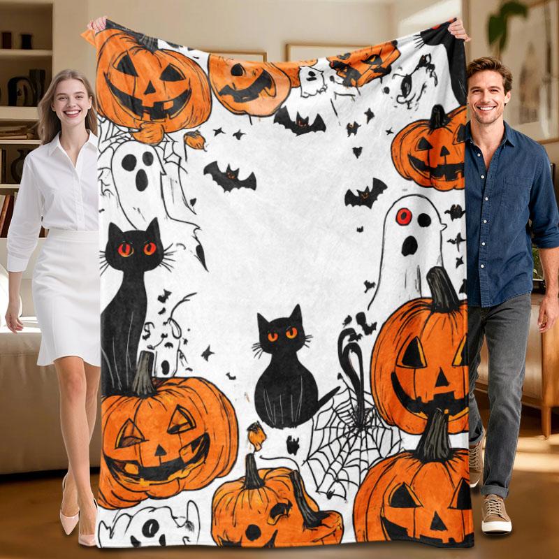 1 Halloween-themed orange and white flannel blanket, soft, suitable for sofa, bed, office, all-season use. 70x100cm
1 Halloween-themed orange and white flannel blanket, soft, suitable for sofa, bed, office, all-season use. 70x100cm