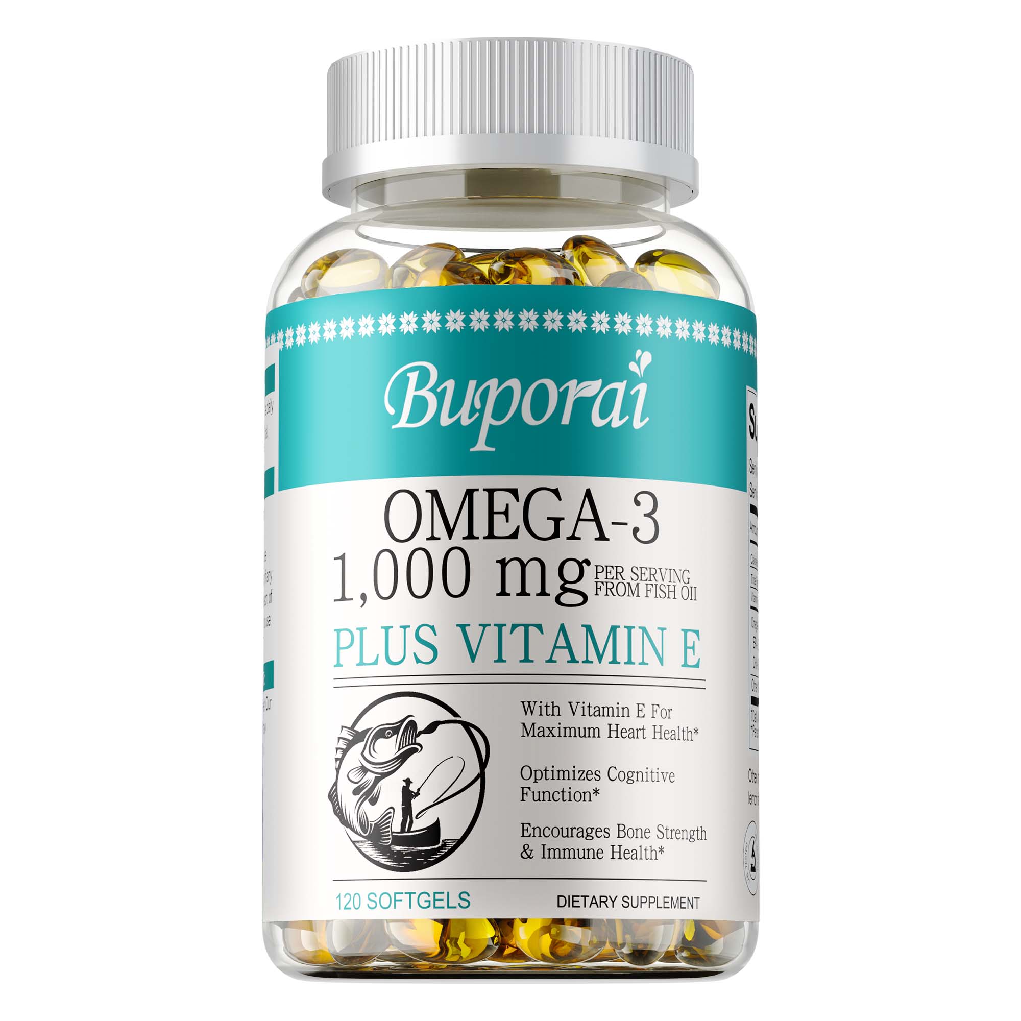 Extra-Strength Omega 3 Fish Oil Supplement 1000mg - Supports Heart & Brain Health 120
Extra-Strength Omega 3 Fish Oil Supplement 1000mg - Supports Heart & Brain Health 120