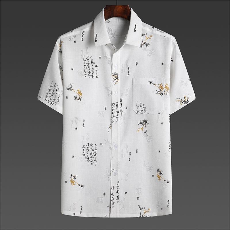 Retro Men s Short-sleeved Shirt, Thin Cotton and Linen Half-sleeved Shirt, T-shirt L білий
Retro Men s Short-sleeved Shirt, Thin Cotton and Linen Half-sleeved Shirt, T-shirt L білий