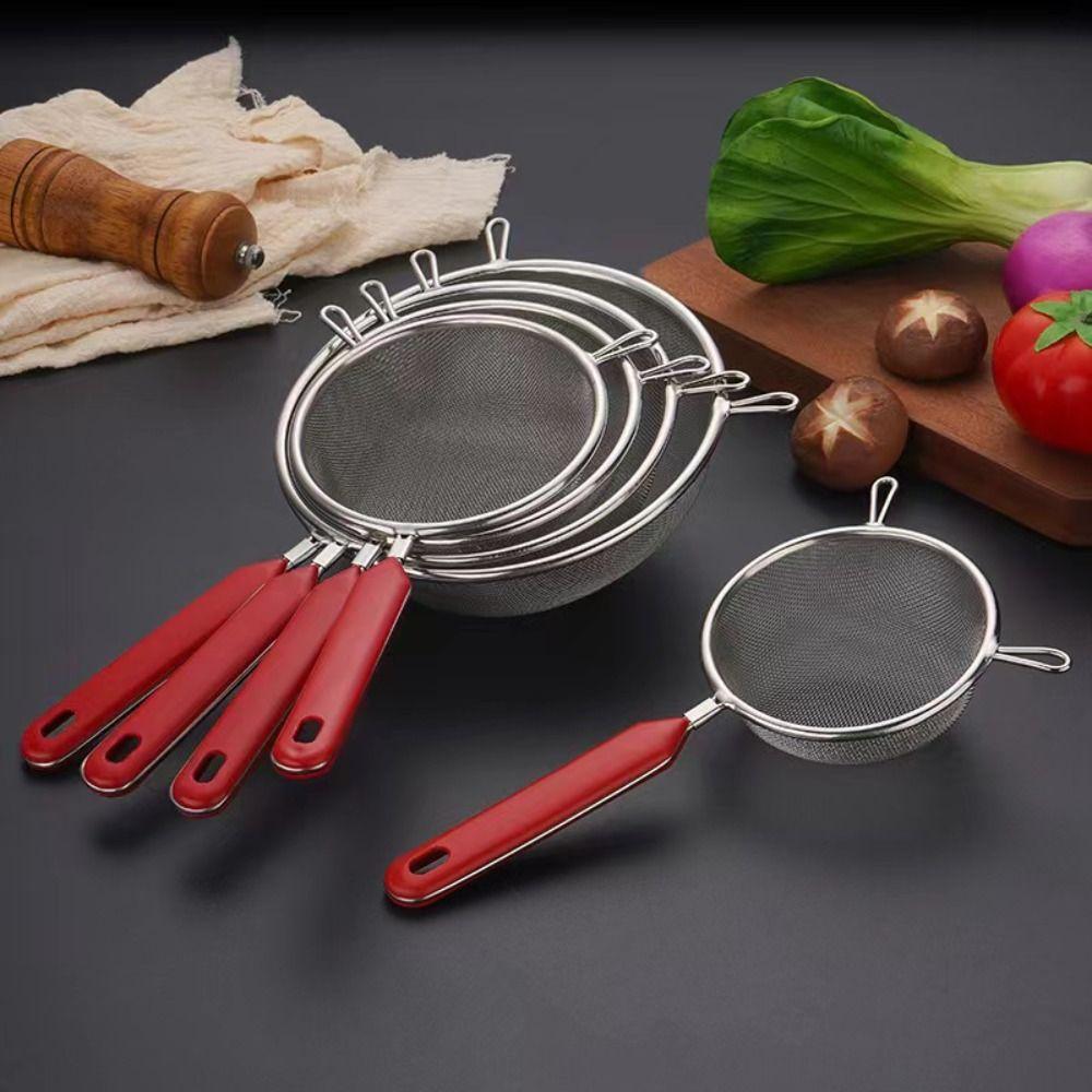 4 Sizes Flour Mesh Sieve Double Ears Noodle Drainer Kitchen Supplies Mesh Strainer Soybean Milk 8.5cm
4 Sizes Flour Mesh Sieve Double Ears Noodle Drainer Kitchen Supplies Mesh Strainer Soybean Milk 8.5cm
