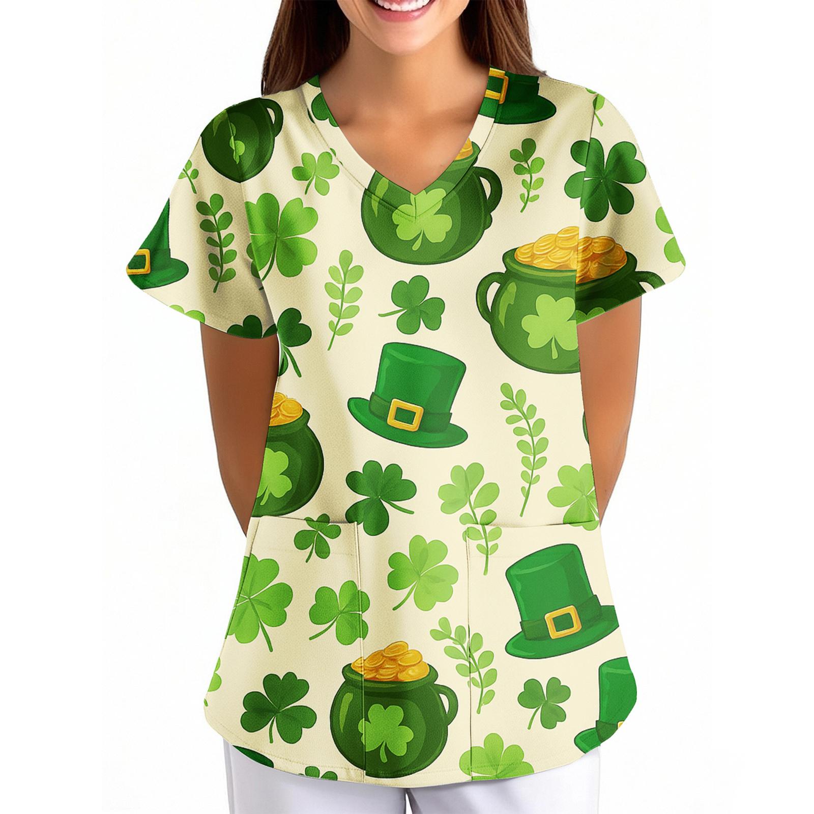 Women s Printed Loose V-Neck Pocket Short-Sleeve Uniform M
Women s Printed Loose V-Neck Pocket Short-Sleeve Uniform M