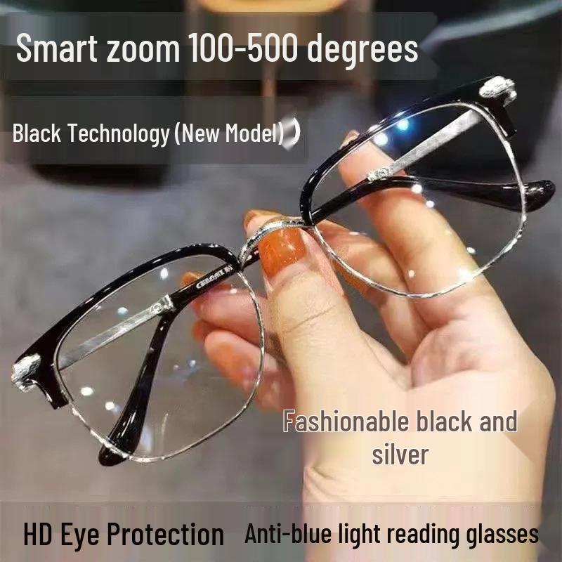 Stylish Unisex Anti-Blue Light Smart Reading Glasses with Classic Eyebrow Frame Box
Stylish Unisex Anti-Blue Light Smart Reading Glasses with Classic Eyebrow Frame Box