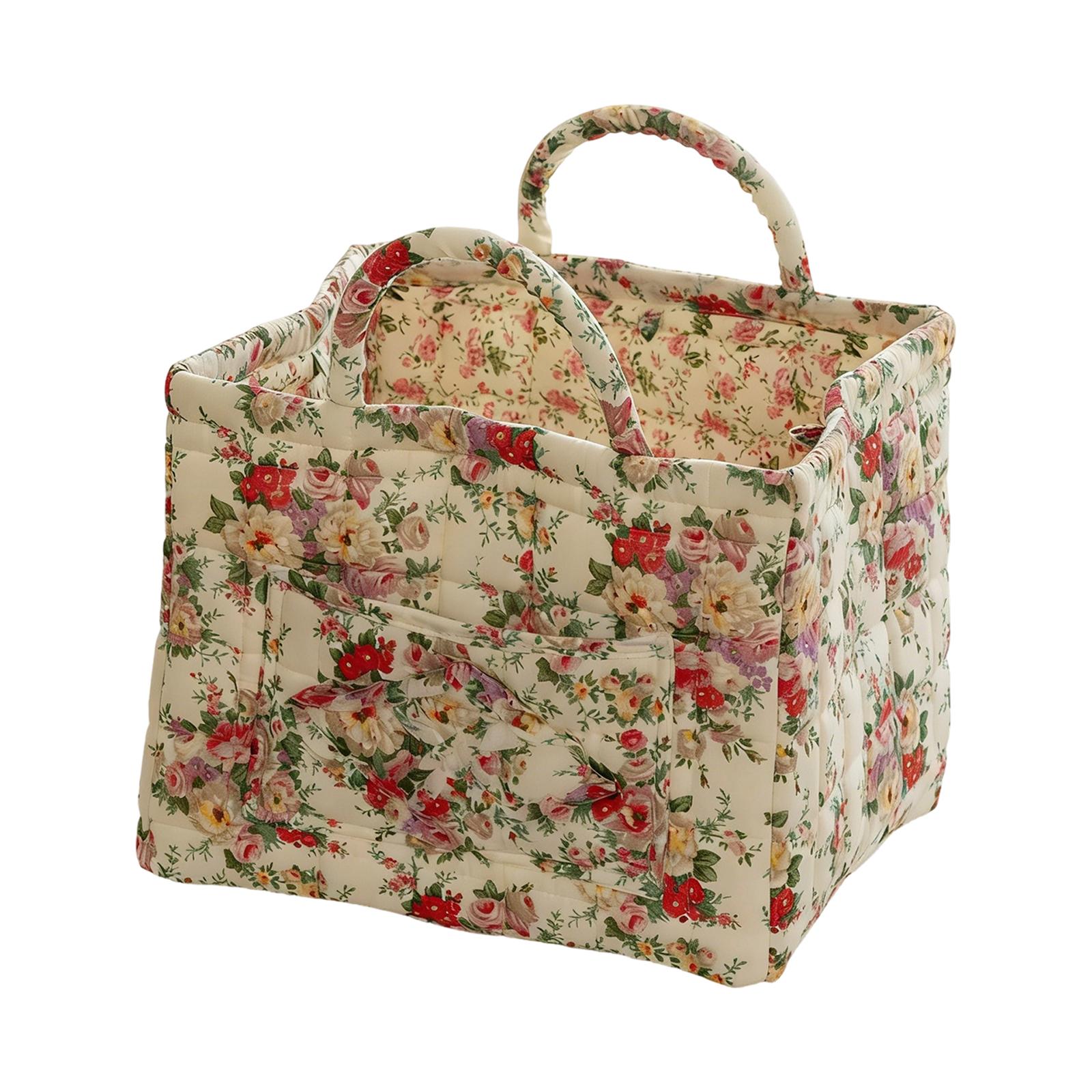 Sponge-made Storage Basket For Clothes, Toys, Handbags, Fresh Floral Fabric, Portable, Machine Washable. One Size
Sponge-made Storage Basket For Clothes, Toys, Handbags, Fresh Floral Fabric, Portable, Machine Washable. One Size