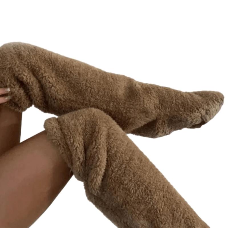 Over The Knee High Fuzzy Socks Winter Home Sleeping Socks Plush Slipper Stockings Furry Long Leg Warmers For Women Men коричневий
Over The Knee High Fuzzy Socks Winter Home Sleeping Socks Plush Slipper Stockings Furry Long Leg Warmers For Women Men коричневий