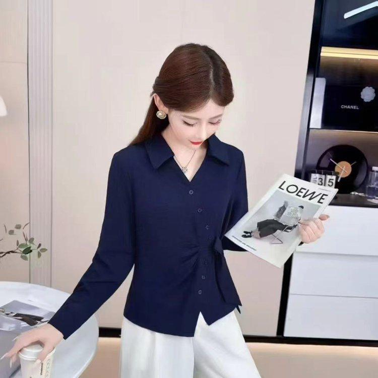 2025 Осень Женская Блузка с Длинным Рукавом, Необычным Поясом и Приталенным Силуэтом XL (for 90-105 jin) темно-синий
2025 Осень Женская Блузка с Длинным Рукавом, Необычным Поясом и Приталенным Силуэтом XL (for 90-105 jin) темно-синий