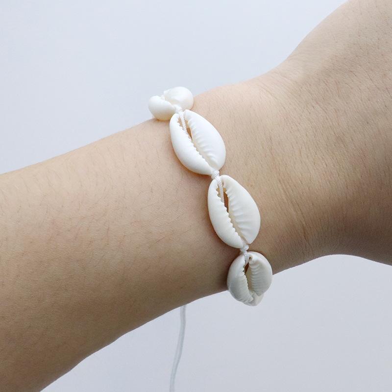 Трендовое европейское и американское ожерелье из перламутра с цепочкой-колье, завязанной вручную