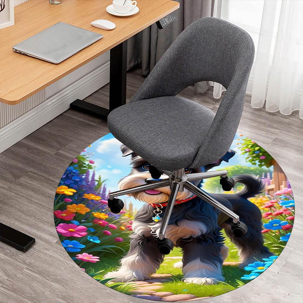 1PC Garden dog Schnauzer Round Chair mat Area Rug - Non-Slip, Floor Mat for Office, Bedroom, home decor Christmas Gift c0528050 80cm
1PC Garden dog Schnauzer Round Chair mat Area Rug - Non-Slip, Floor Mat for Office, Bedroom, home decor Christmas Gift c0528050 80cm