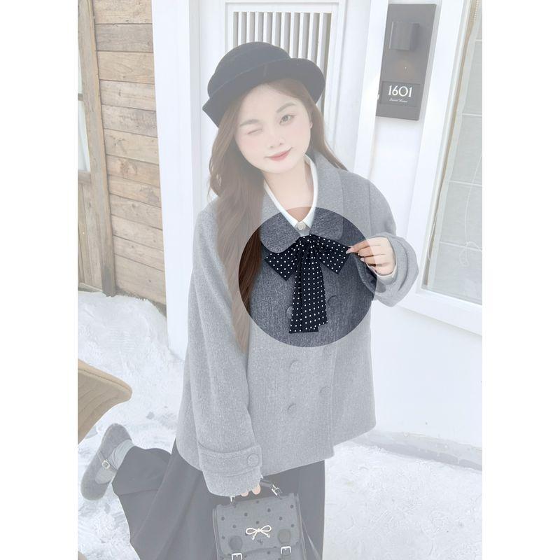 Spicy Striped Plus-Size Women s Winter Coat with a High-End Feel, Color-Blocked Polka Dots, Bow Tie, Short Woolen Coat, 2025 New Winter Style Black Bow Tie (Universal Size)(Single Piece) M
Spicy Striped Plus-Size Women s Winter Coat with a High-End Feel, Color-Blocked Polka Dots, Bow Tie, Short Woolen Coat, 2025 New Winter Style Black Bow Tie (Universal Size)(Single Piece) M