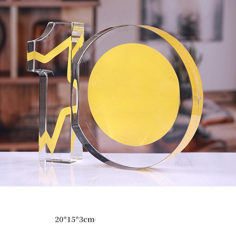 Customized 10/15/20/30 Year Digital Anniversary Crystal Trophy, Company Annual Meeting Award Commemoration, Home Decoration, 1Pc
Customized 10/15/20/30 Year Digital Anniversary Crystal Trophy, Company Annual Meeting Award Commemoration, Home Decoration, 1Pc