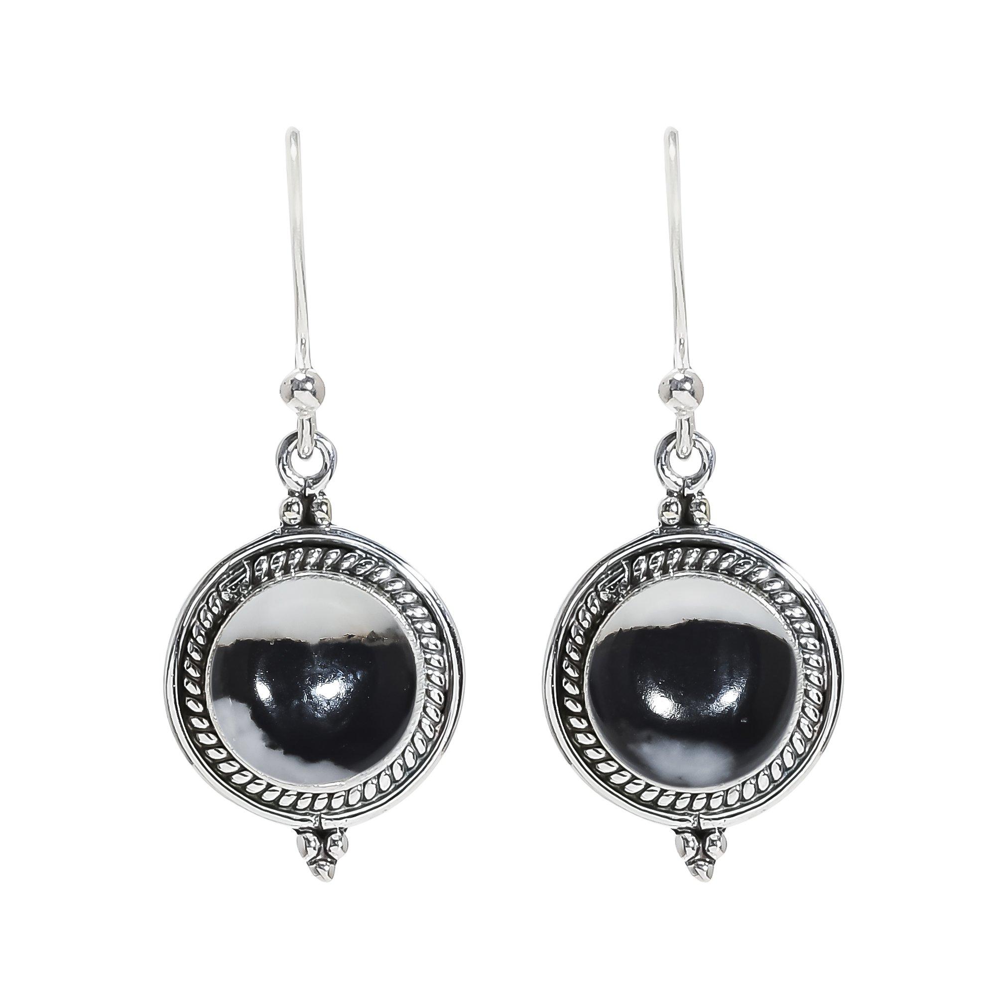 White Buffalo Turquoise - Nevada 925 Sterling Silver Earring V7098, Black & White Earring, Round Earring, Valentin s Day Gift, Gift For Her, Birthday
White Buffalo Turquoise - Nevada 925 Sterling Silver Earring V7098, Black & White Earring, Round Earring, Valentin s Day Gift, Gift For Her, Birthday