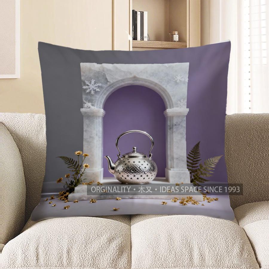 2D Silver Teapot By Archway Decorative Pillow Pattern Cushion Cover Suitable For Sofa Bedroom Car Pillow Cover 40x40cm
2D Silver Teapot By Archway Decorative Pillow Pattern Cushion Cover Suitable For Sofa Bedroom Car Pillow Cover 40x40cm