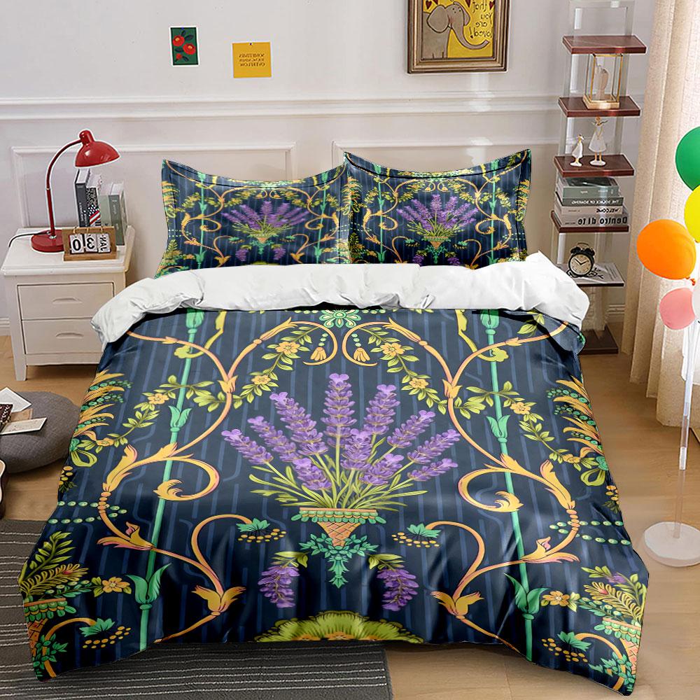 Purple lavender and vines. Bedding sets Duvet cover sets Duvet covers Pillowcases(1 * Duvet Cover 2 * Pillowcases without duvet insert) 135x200cm
Purple lavender and vines. Bedding sets Duvet cover sets Duvet covers Pillowcases(1 * Duvet Cover 2 * Pillowcases without duvet insert) 135x200cm