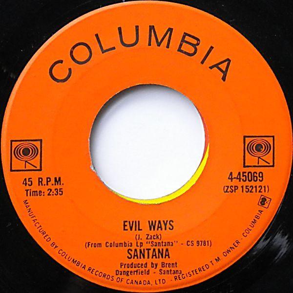 7inch Record SANTANA Evil Ways Waiting 445069 Columbia 1970 Canada Rock Used
7inch Record SANTANA Evil Ways Waiting 445069 Columbia 1970 Canada Rock Used