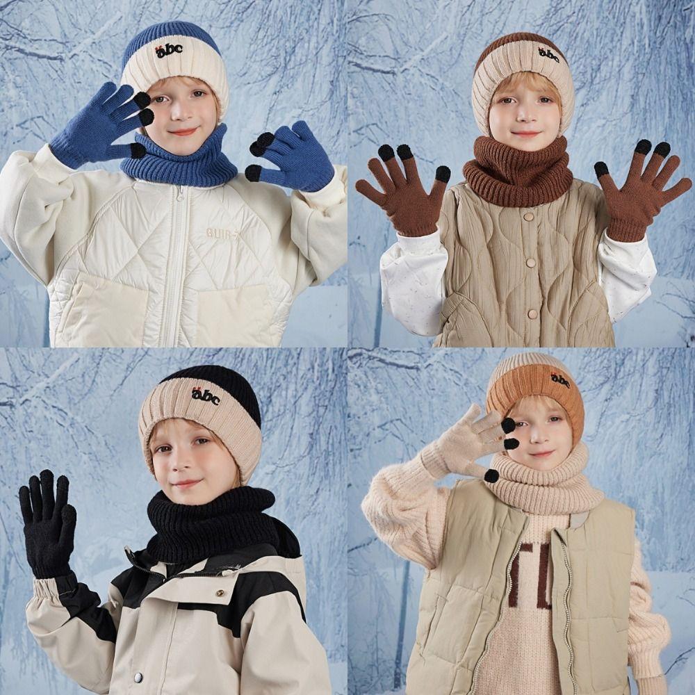 3Pcs Knitted Winter Beanie Scarves Ears Protection Kids Child Cap for Girls Boys чорний
3Pcs Knitted Winter Beanie Scarves Ears Protection Kids Child Cap for Girls Boys чорний
