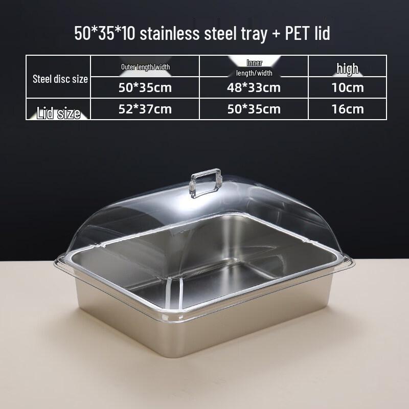 Stainless Steel Food Display Basin with Transparent Cover
Stainless Steel Food Display Basin with Transparent Cover