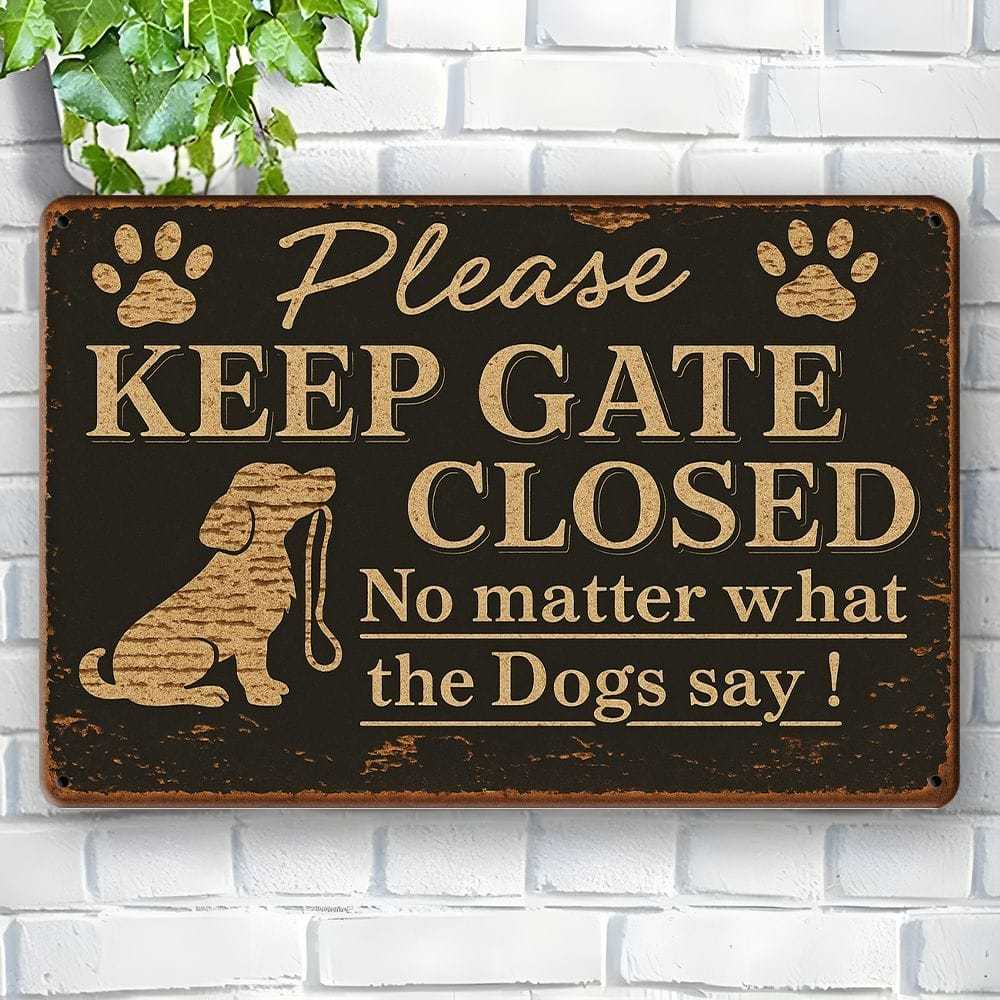 Keep Gate Closed humorous dog metal sign, 20x30cm. чистый
Keep Gate Closed humorous dog metal sign, 20x30cm. чистый