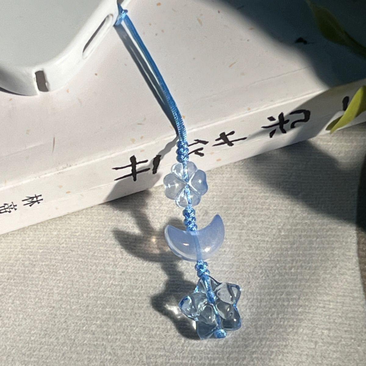 Blue Glass Moon Star Beaded Phone Charm Aesthetic Handmade Crystal Lanyard Pendant Cute Wrist Strap for Girls Other
Blue Glass Moon Star Beaded Phone Charm Aesthetic Handmade Crystal Lanyard Pendant Cute Wrist Strap for Girls Other