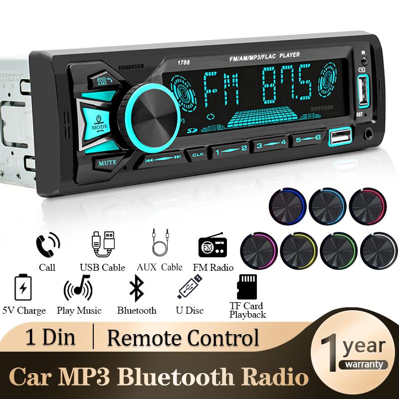 Автомобильное радио Hippcron 1din Srereo MP3-плеер Bluetooth FM-приемник с пультом дистанционного управления AUX/USB/TF поддержка зарядки телефона
Автомобильное радио Hippcron 1din Srereo MP3-плеер Bluetooth FM-приемник с пультом дистанционного управления AUX/USB/TF поддержка зарядки телефона