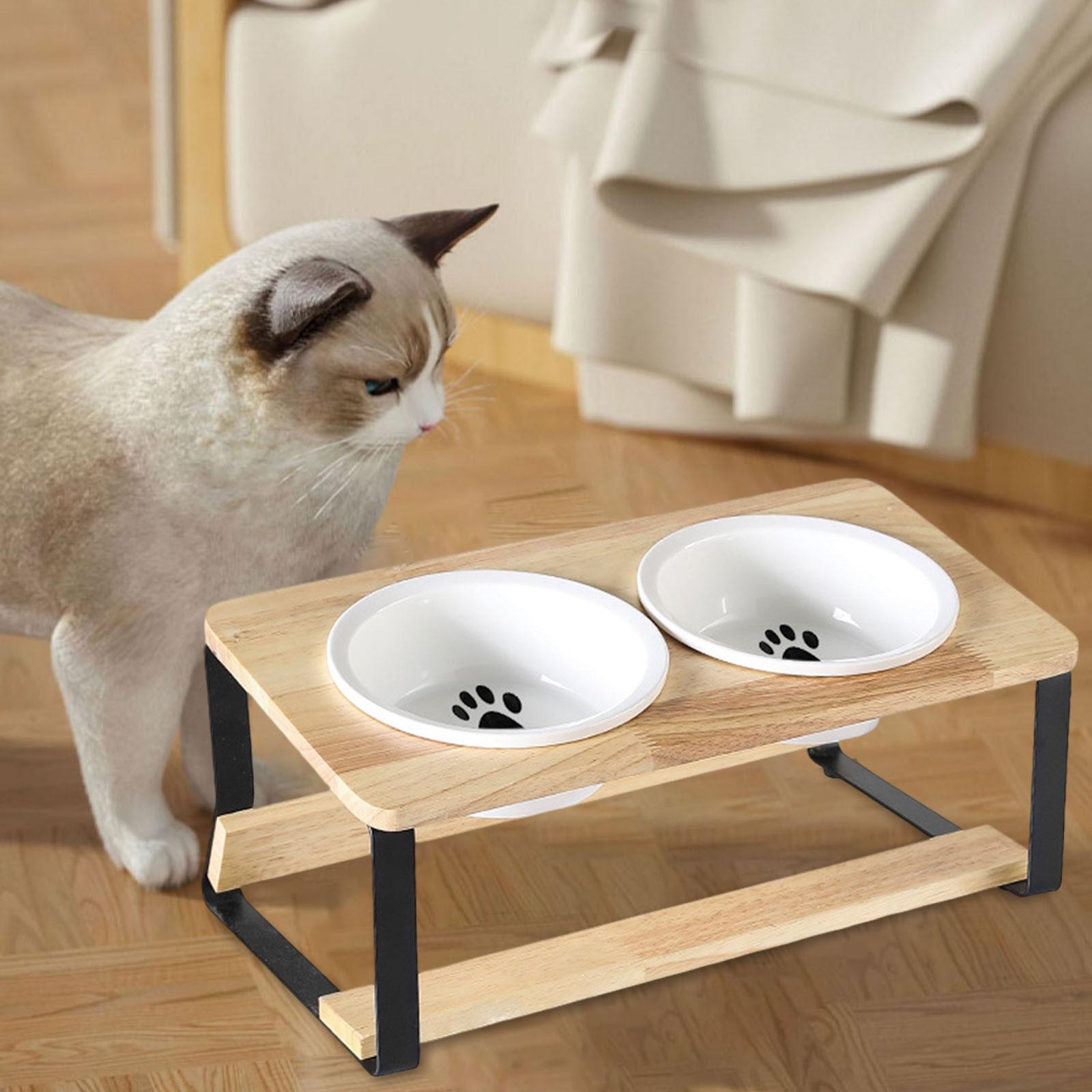 Raised Cat Feeder Kitty Dishes Durable Raised Feeding Station Cat Bowls Elevated Pet Feeder 15° Tilted for Small Dogs and Cats
Raised Cat Feeder Kitty Dishes Durable Raised Feeding Station Cat Bowls Elevated Pet Feeder 15° Tilted for Small Dogs and Cats