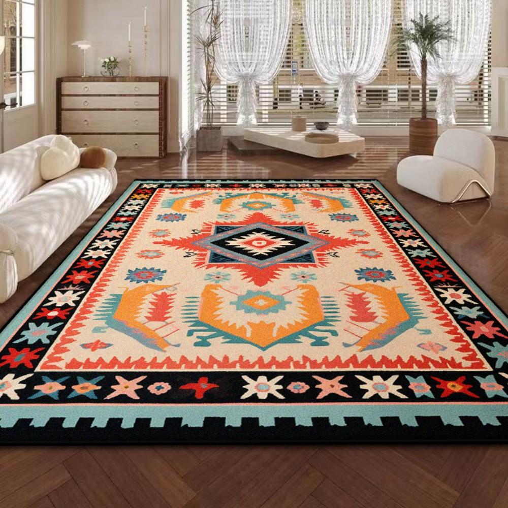 VIKAMA Ethnic Style Geometric Living Room Carpet Colourful Non Slip Wear Bedroom Study Carpet Ins Style Home Decoration 120cm x 160cm
VIKAMA Ethnic Style Geometric Living Room Carpet Colourful Non Slip Wear Bedroom Study Carpet Ins Style Home Decoration 120cm x 160cm