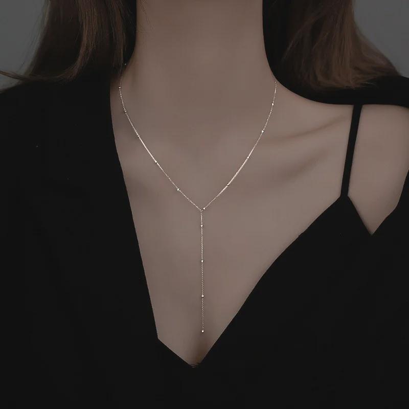 Women s 2023 Silver Bead Tassel Necklace - Simple, Luxury Summer Clavicle Chain Design
Women s 2023 Silver Bead Tassel Necklace - Simple, Luxury Summer Clavicle Chain Design