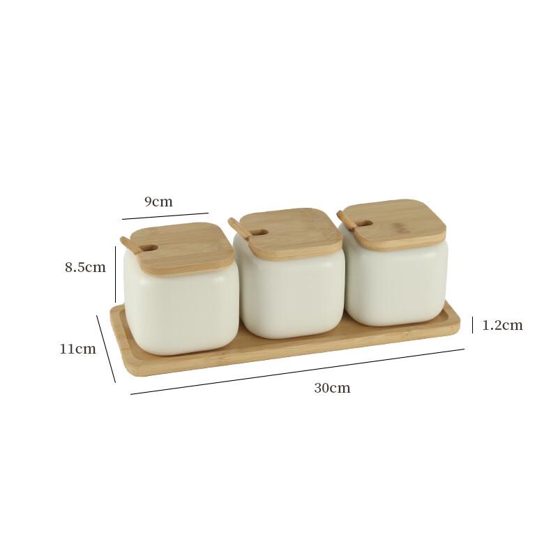 LISM Ceramic Seasoning Jar Set with Acacia Wood
LISM Ceramic Seasoning Jar Set with Acacia Wood