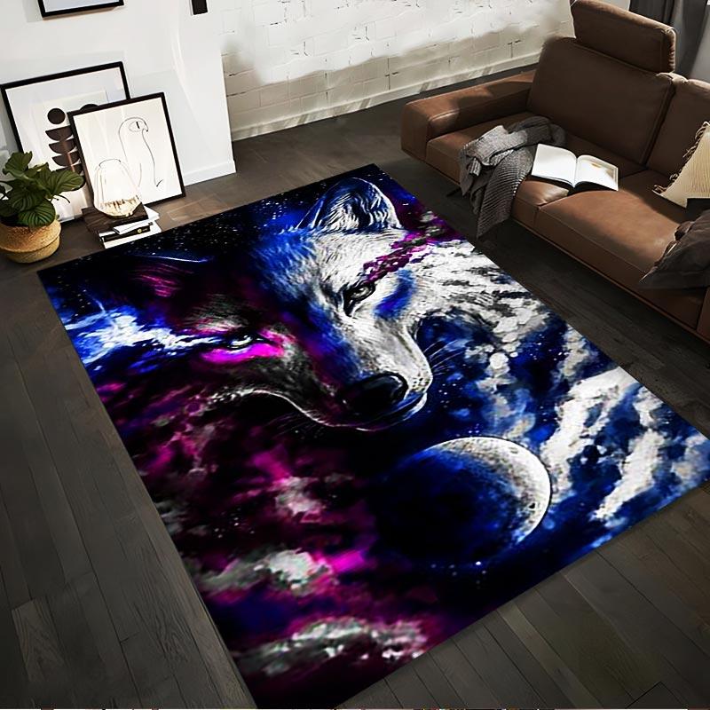 Wolf Galaxy Carpet with Moon, Abstract Purple and Blue Design Suitable for use as an anti-slip for living room bedroom sofas 40x60cm( 15x23in )
Wolf Galaxy Carpet with Moon, Abstract Purple and Blue Design Suitable for use as an anti-slip for living room bedroom sofas 40x60cm( 15x23in )