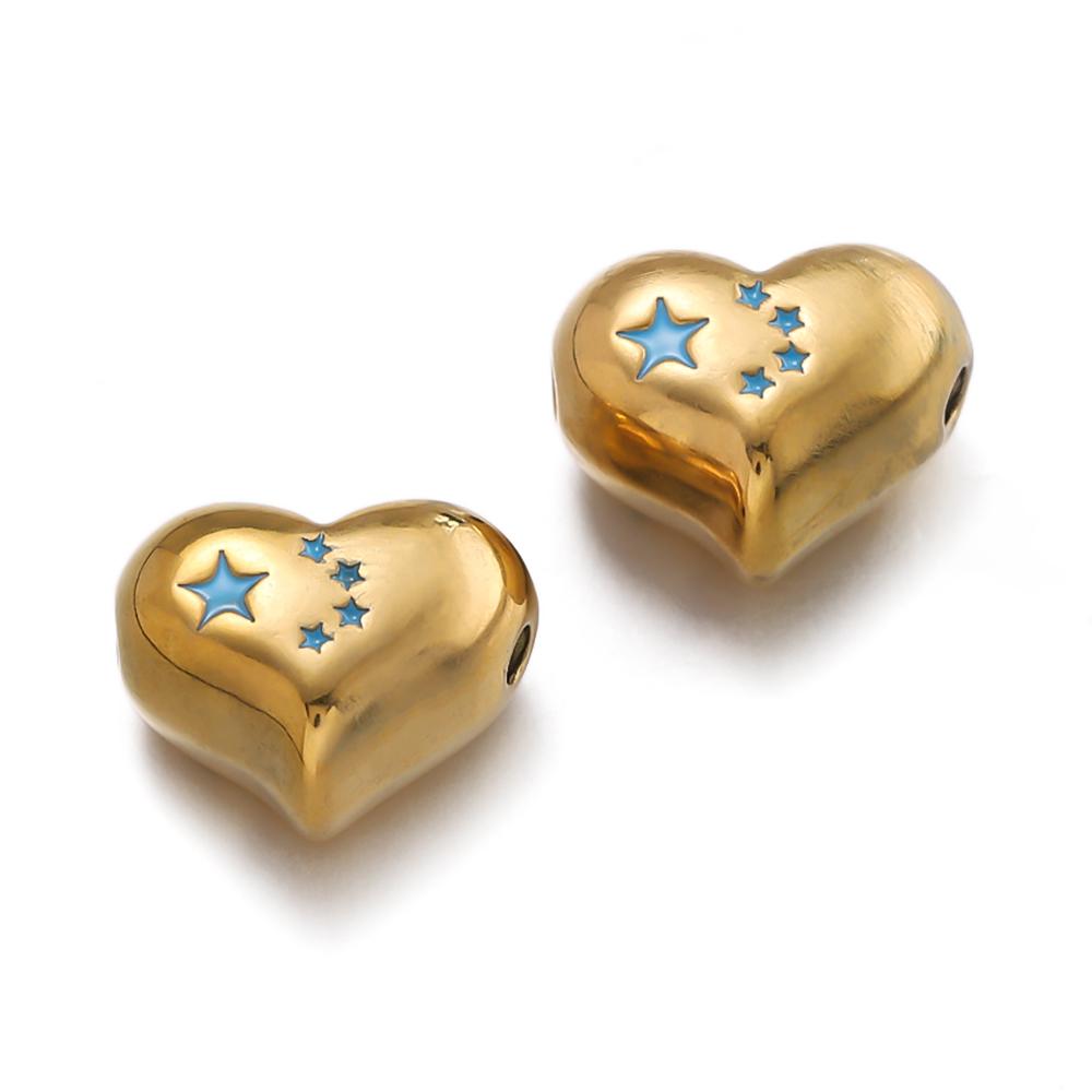 2Pcs/Pack Stainless Steel 304 Heart Shape Gold Color Spacer Beads For DIY Necklace Bracelet Jewelry Making Accessories синий
2Pcs/Pack Stainless Steel 304 Heart Shape Gold Color Spacer Beads For DIY Necklace Bracelet Jewelry Making Accessories синий
