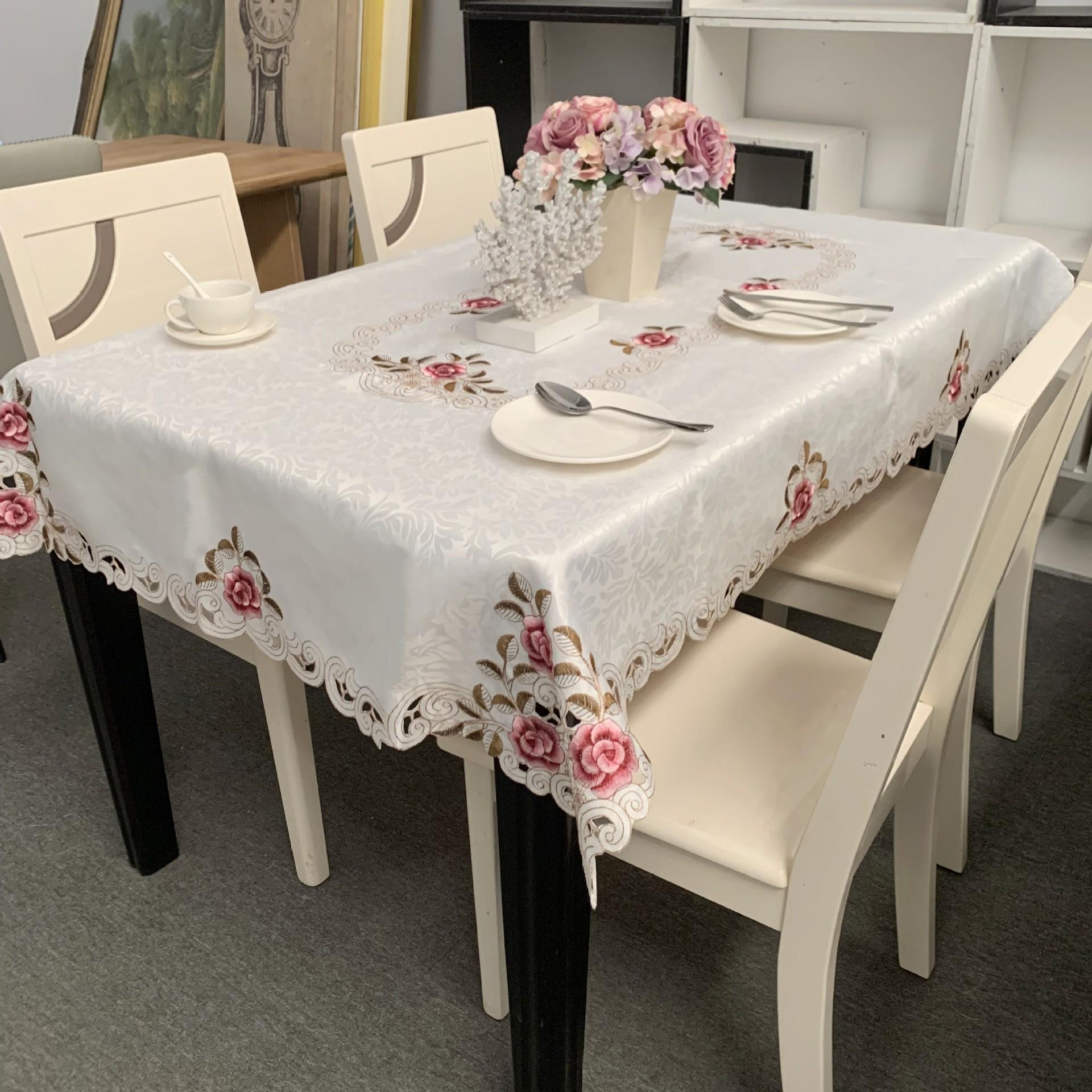European Embroidered Table Cloth Pastoral Embroidery Rectangular Household Coffee Table Cloth Polyester Jacquard Fabric Tablecloth 88x150cm
European Embroidered Table Cloth Pastoral Embroidery Rectangular Household Coffee Table Cloth Polyester Jacquard Fabric Tablecloth 88x150cm