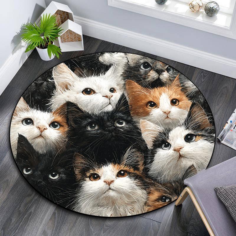 Curious Cat Round Area Rug,Carpet Rug for Living Room Bedroom Sofa Playroom Decor,Non-slip Floor Mat 80cmx80cm
Curious Cat Round Area Rug,Carpet Rug for Living Room Bedroom Sofa Playroom Decor,Non-slip Floor Mat 80cmx80cm