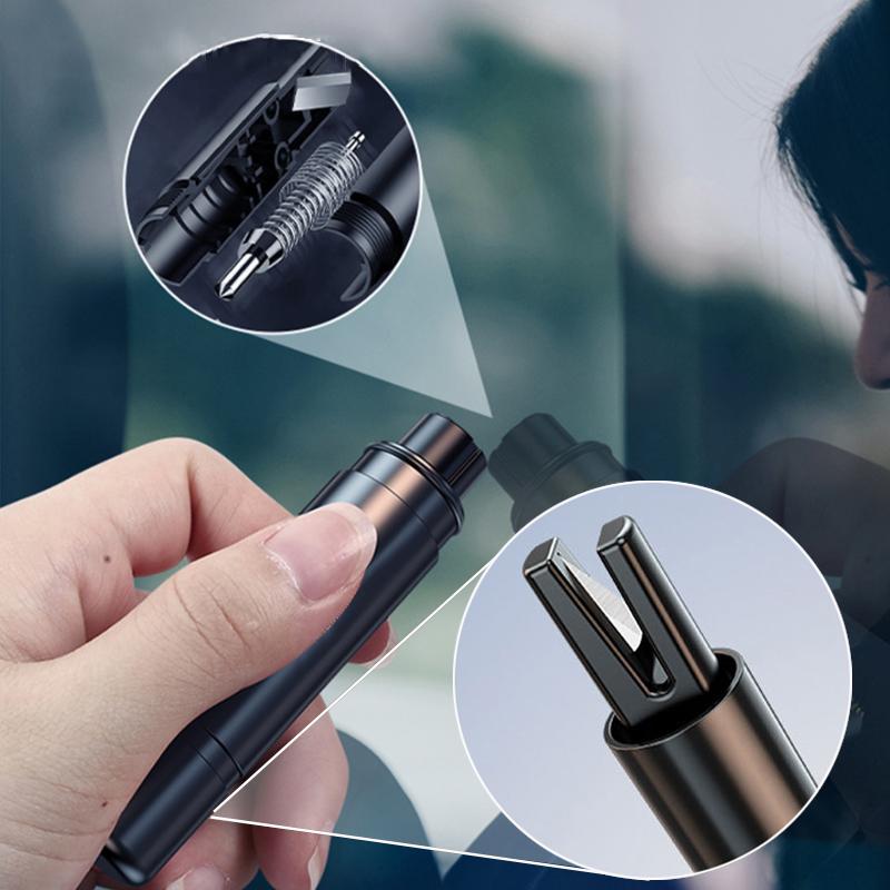 SEAMETAL AC02 Stripe Pattern Car Window Breaker 2-in-1 Metal Hammer+Seat Belt Cutter Car Safety Escape Hammer Black
SEAMETAL AC02 Stripe Pattern Car Window Breaker 2-in-1 Metal Hammer+Seat Belt Cutter Car Safety Escape Hammer Black
