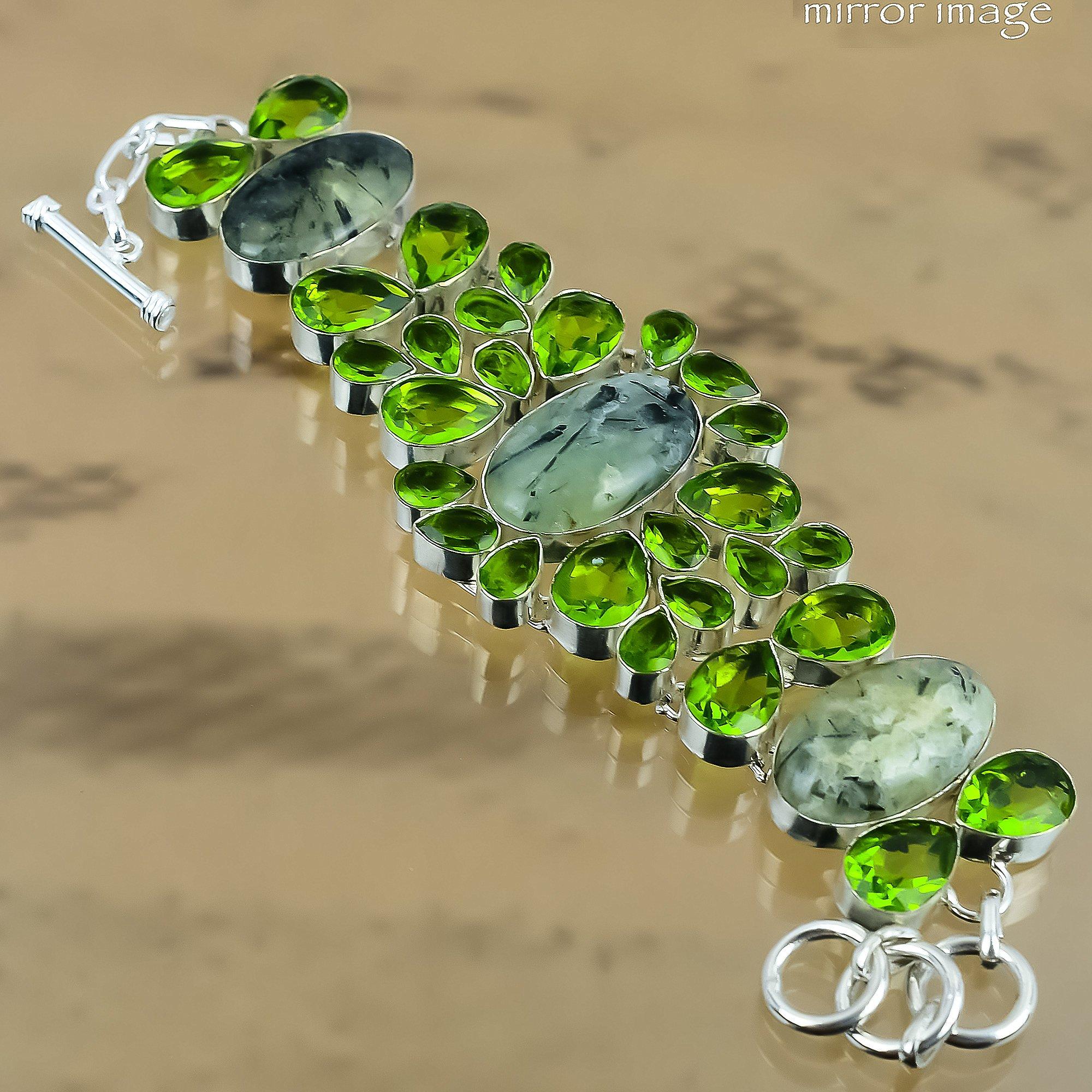 Oval Moss Prehnite Gemstone Peridot Sterling Silver New Chain Bracelet Jewelry Adjustable
Oval Moss Prehnite Gemstone Peridot Sterling Silver New Chain Bracelet Jewelry Adjustable
