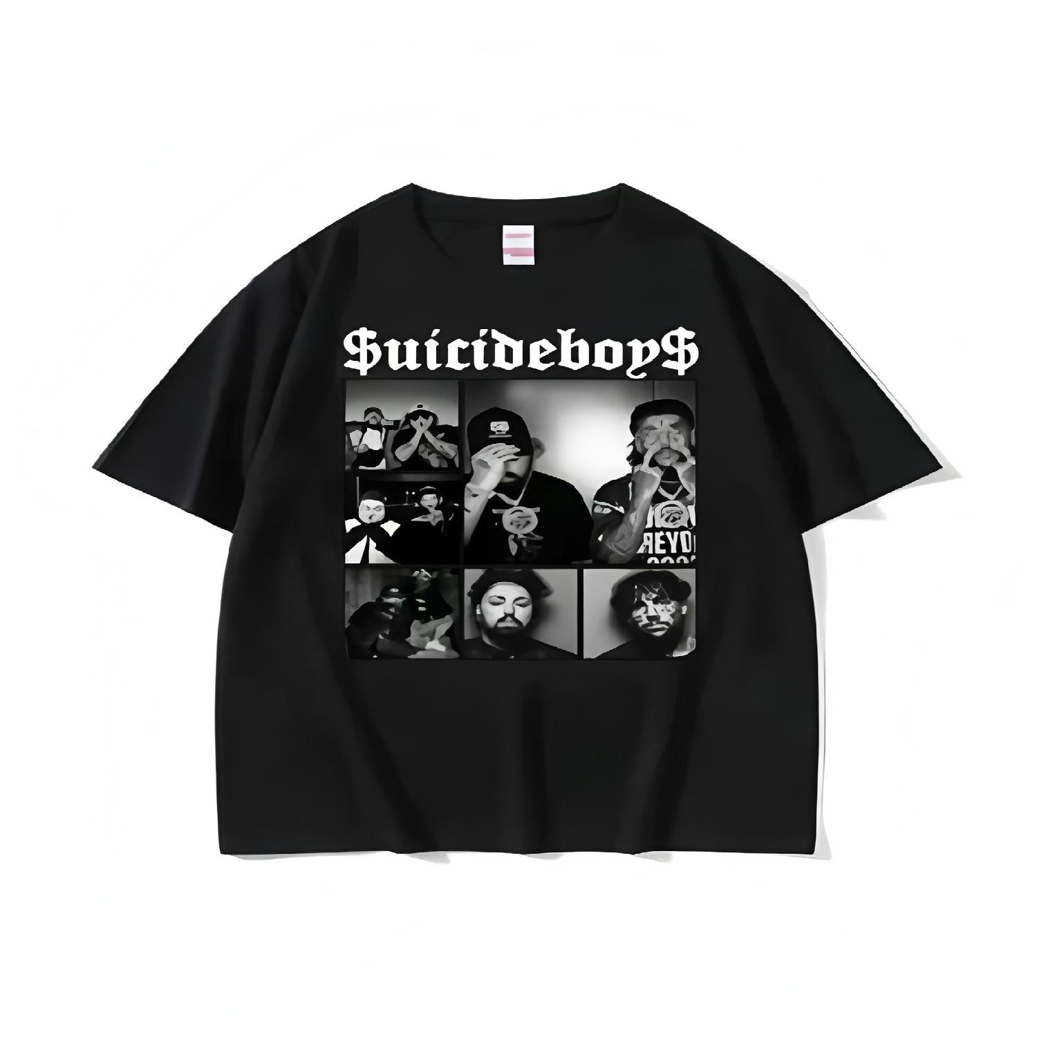 Модна футболка з графікою туру Suicideboy Era з чистої бавовни для чоловіків Чоловічий одяг Футболка XL чорний
Модна футболка з графікою туру Suicideboy Era з чистої бавовни для чоловіків Чоловічий одяг Футболка XL чорний