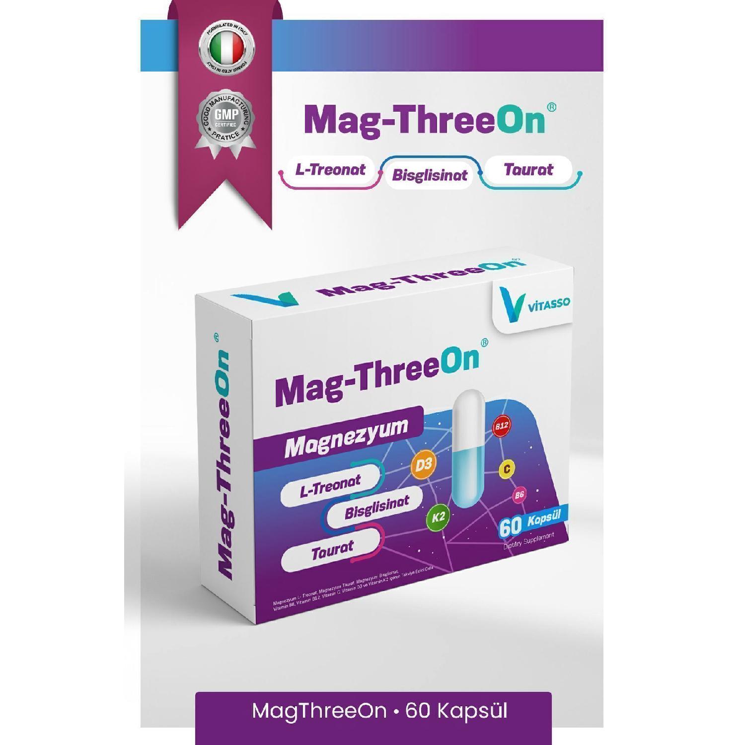 Magnesium Magthreeon 60 Capsule Magnesium B6-b12-c-d3-k2 Vitamin And Mineral Food Supplement
Magnesium Magthreeon 60 Capsule Magnesium B6-b12-c-d3-k2 Vitamin And Mineral Food Supplement