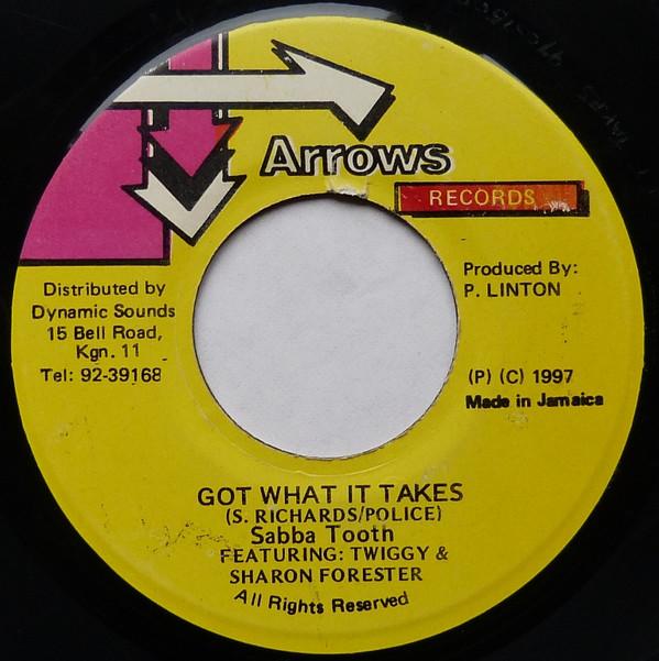 7inch Record SABA TOOTH, TWIGGY & SHARON FORREST - Got What It Takes NONE Arrows Records 1997 Jamaica Reggae, Ska & Dub Used
7inch Record SABA TOOTH, TWIGGY & SHARON FORREST - Got What It Takes NONE Arrows Records 1997 Jamaica Reggae, Ska & Dub Used