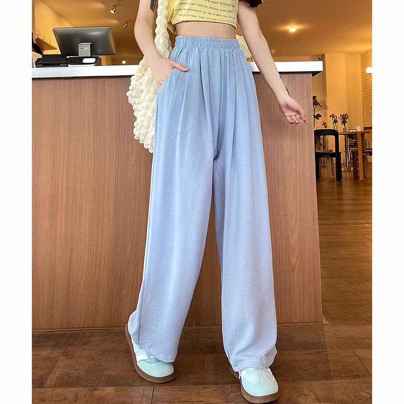 Summer Women Sweet Colorful Ice Silk Pants Lady Baggy Versatile Elastic Straight Leg Trousers Female Wide Leg High Waisted Pants XS
Summer Women Sweet Colorful Ice Silk Pants Lady Baggy Versatile Elastic Straight Leg Trousers Female Wide Leg High Waisted Pants XS