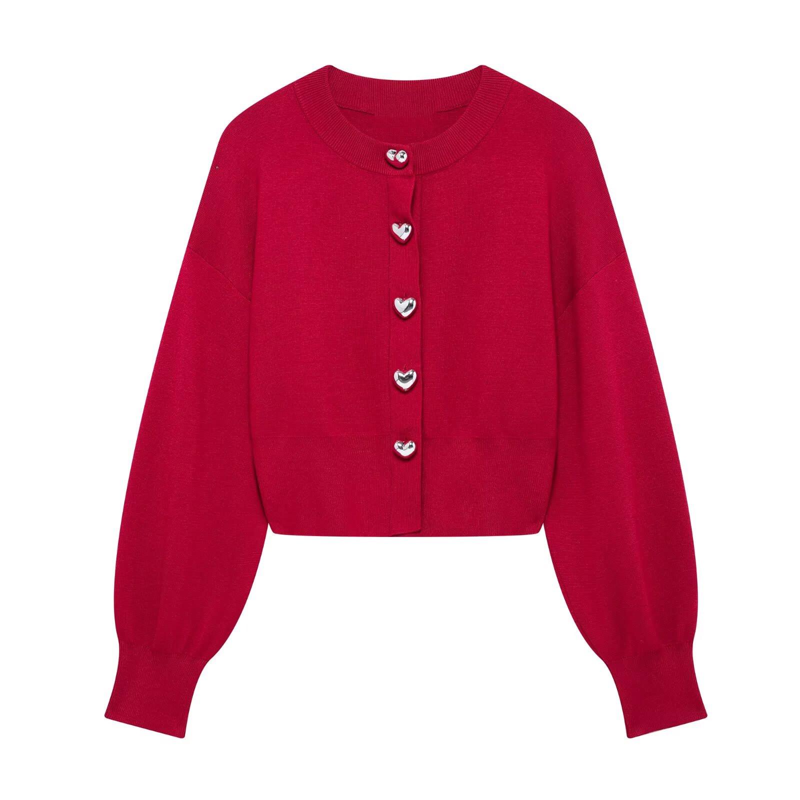 Spring 2025 Women s Heart Button Knit Cardigan - Sweet & Simple Round Neck Design Small
Spring 2025 Women s Heart Button Knit Cardigan - Sweet & Simple Round Neck Design Small