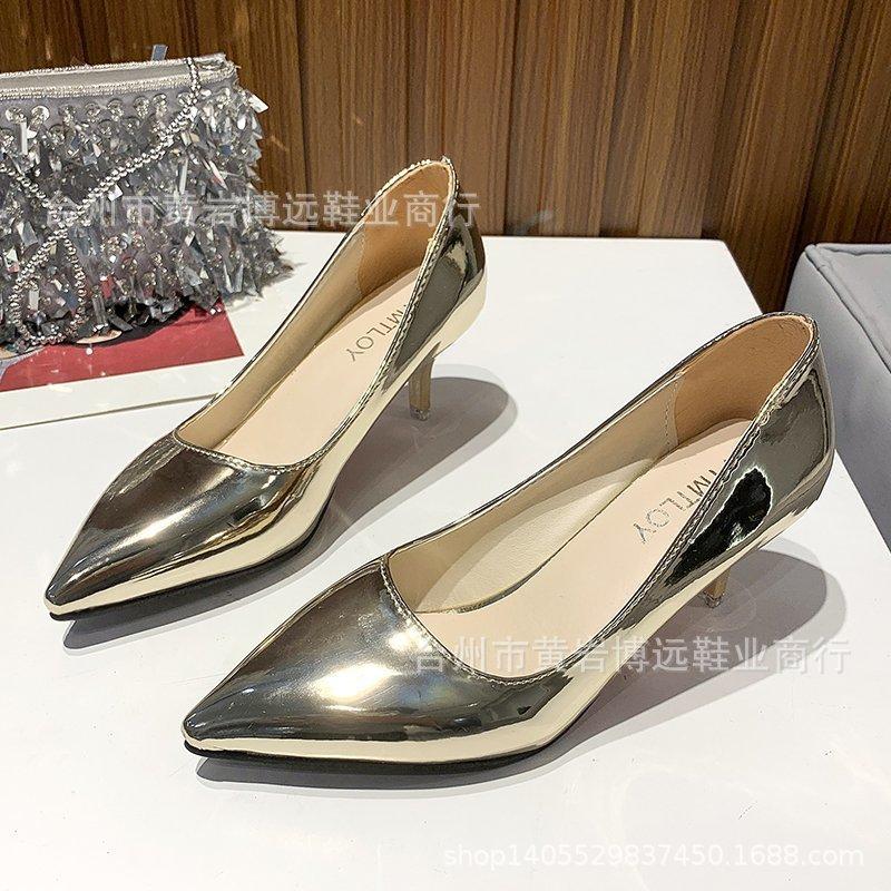 High heels women s new women s shoes European and American pointed head shallow mouth single shoes women s thin heel medium heel large size 43 34 золотой
High heels women s new women s shoes European and American pointed head shallow mouth single shoes women s thin heel medium heel large size 43 34 золотой
