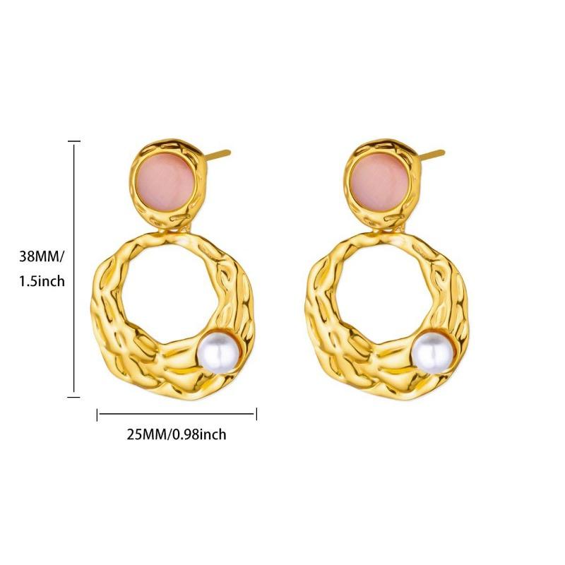 Vintage Maillard style imitation jade pearl geometric stud earrings female niche design exquisite style fashion versatile ear jewelry
Vintage Maillard style imitation jade pearl geometric stud earrings female niche design exquisite style fashion versatile ear jewelry