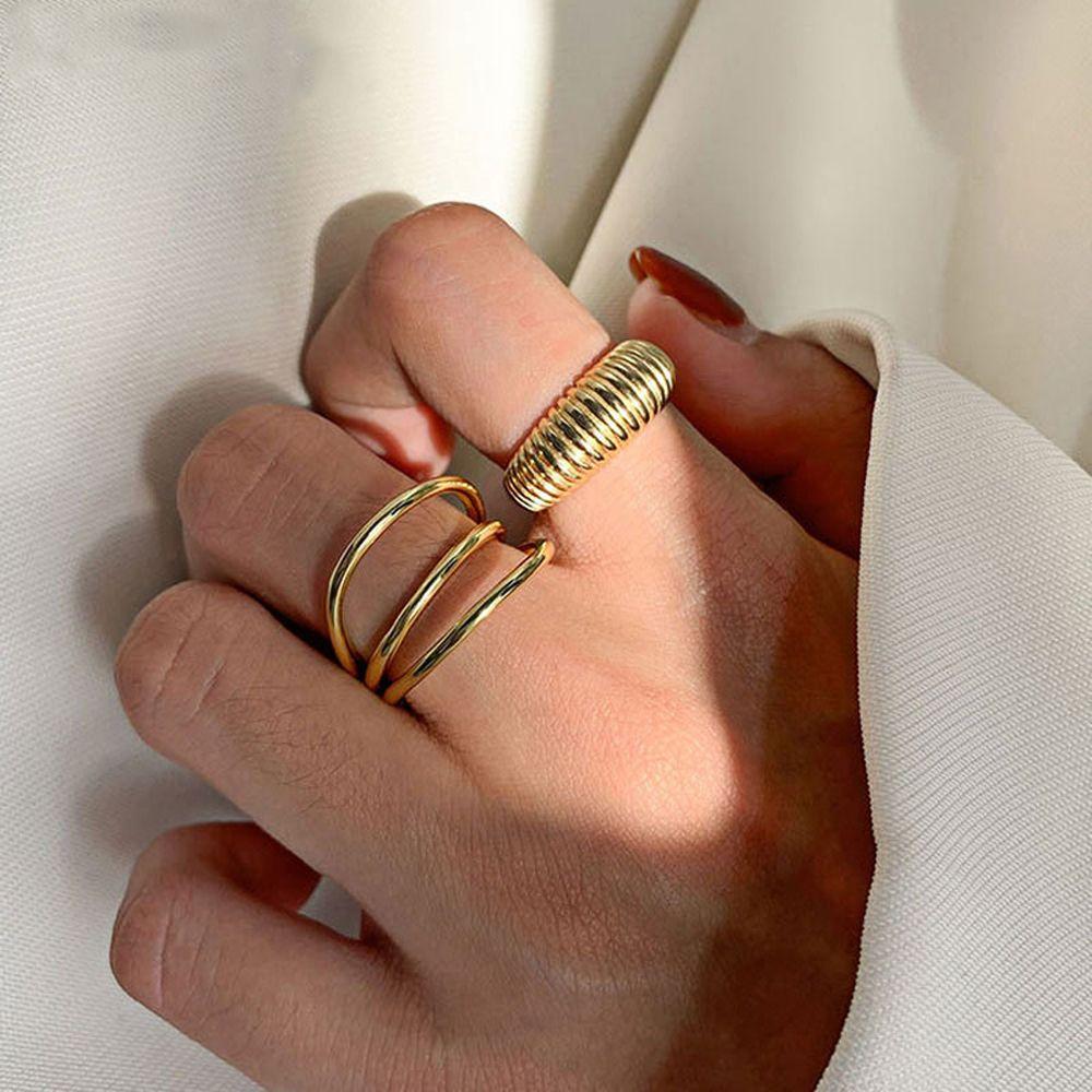Girl Couple Geometric Gold Fashion Jewelry Wedding Ring Female Adjustable Ring Korean Style Ring A
Girl Couple Geometric Gold Fashion Jewelry Wedding Ring Female Adjustable Ring Korean Style Ring A