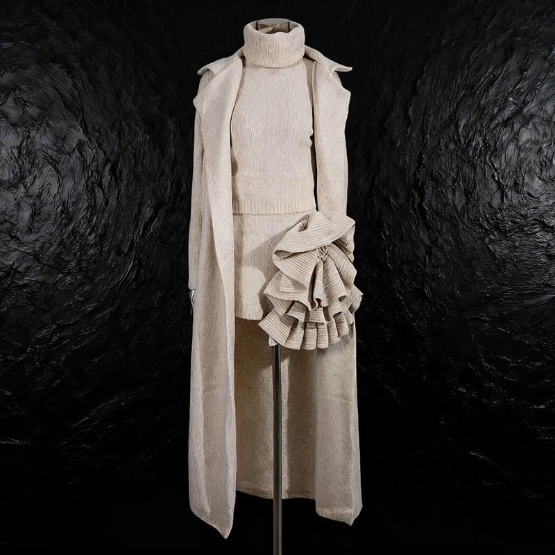 Fashionable Casual Suit Solid Color Long Coat Turtleneck Sweater Three-piece Flower Skirt one size
Fashionable Casual Suit Solid Color Long Coat Turtleneck Sweater Three-piece Flower Skirt one size