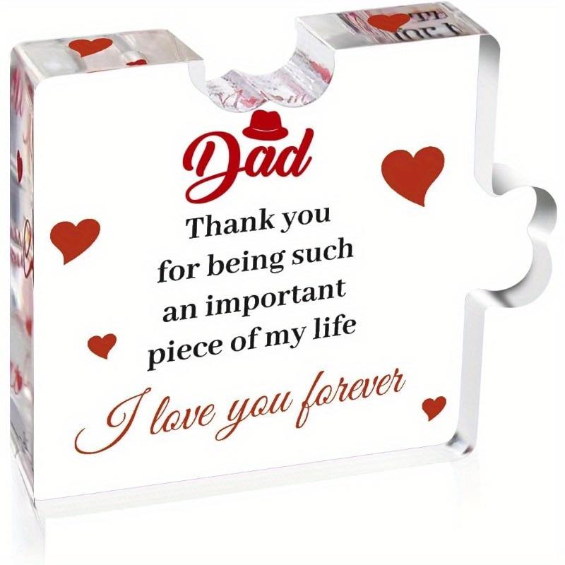Dad Puzzle, Heartfelt Birthday, Father s Day, Anniversary Gift - Puzzle Piece Keepsake with Optional Red Hearts, Nurseries, Home Desk Living Room Acr 10*8.5cm
Dad Puzzle, Heartfelt Birthday, Father s Day, Anniversary Gift - Puzzle Piece Keepsake with Optional Red Hearts, Nurseries, Home Desk Living Room Acr 10*8.5cm