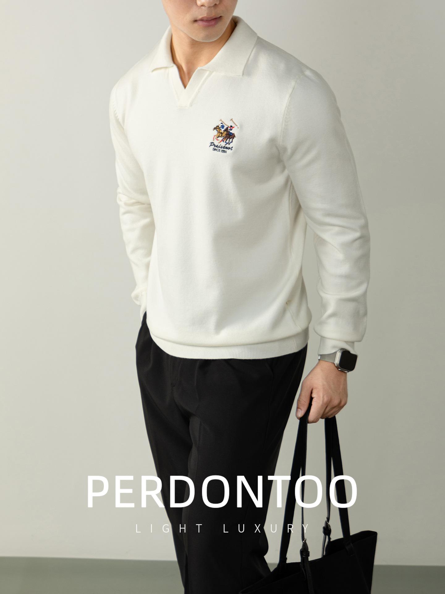Elegant Luxury Men s Embroidered Wool Seagull Collar Sweater - Casual Autumn/Winter Business Commute Knitwear 2XL білий
Elegant Luxury Men s Embroidered Wool Seagull Collar Sweater - Casual Autumn/Winter Business Commute Knitwear 2XL білий